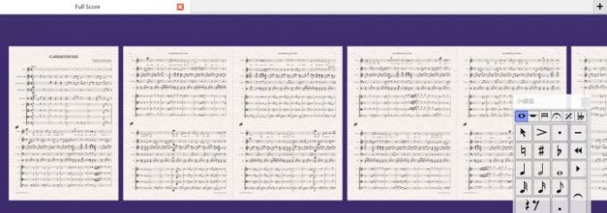 Sibelius乐谱视图示意