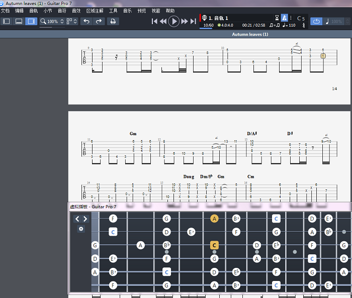 《autumn leaves》低音进行部分