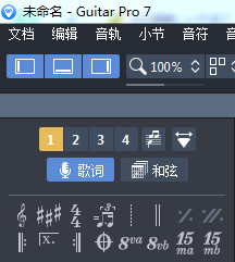 编辑面板“歌词”选项