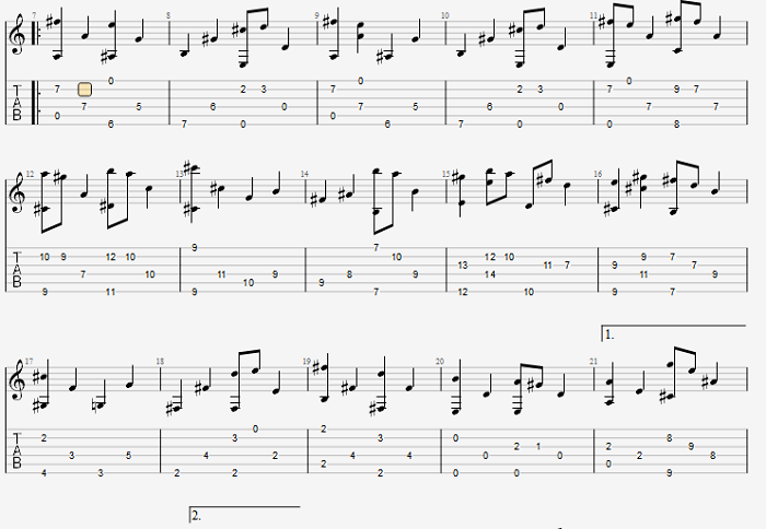 《cheek to cheek》交替低音的部分乐句