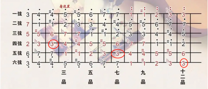 吉他指板音阶